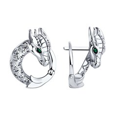 Серьги из серебра SOKOLOV 94026631, фианит