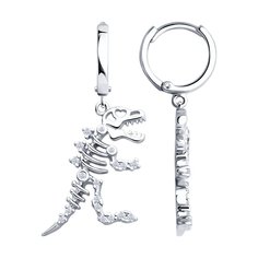 Серьги из серебра SOKOLOV 94026716, фианит
