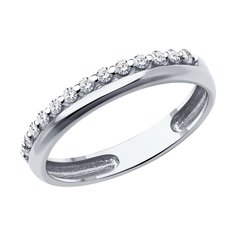 Кольцо из белого золота р. 18 Diamant 52-211-02226-1, бриллиант
