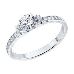Кольцо из серебра р. 19,5 Diamant 94-110-01556-1, фианит