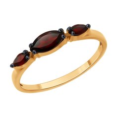 Кольцо из красного золота р. 17,5 Diamant 51-310-02465-2, гранат