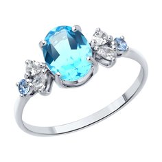 Кольцо из серебра р. 17,5 Diamant 94-310-02683-1, фианит\топаз