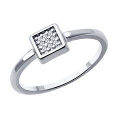 Кольцо из серебра р. 17 Diamant 94-210-02093-1, бриллиант