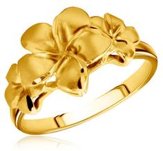 Кольцо из желтого золота р. 17,5 Эстет 01К732081