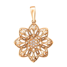 Кулон из красного золота Эстет 01П1111557, swarovski