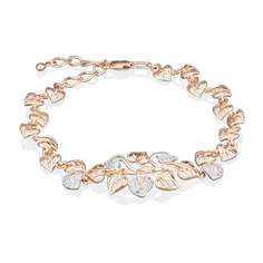 Браслет из красного золота р. 21 PLATINA jewelry 05-0529-00-401-1110-24, фианит