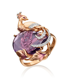 Кольцо перстень из красного золота р. 16 PLATINA jewelry 01-5393-00-225-1110-46, топаз