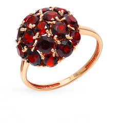 Кольцо из красного золота р. 22 PLATINA jewelry 01-4377-00-204-1110-46, гранат
