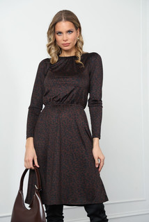 Платье женское by Ksenia Avakyan 92700 коричневое 46 RU