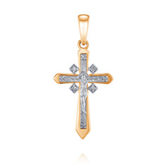 Кулон из красного золота ADAMAS 33029021/02-А50Д-41, бриллиант АДАМАС