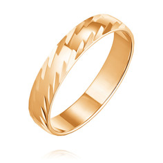 Кольцо обручальное из красного золота р. 15,5 ADAMAS 12041551/01-А507-01 АДАМАС