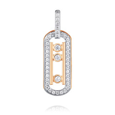 Кулон из красного золота ADAMAS 34041596/01-А50Д-72, фианит АДАМАС