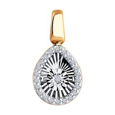 Кулон из комбинированного золота Diamant 51-230-02608-1, бриллиант