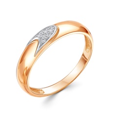 Кольцо из красного золота р. 20,5 585Gold 301012340, фианит
