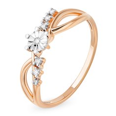 Кольцо из красного золота р. 18 585Gold 101014223, бриллиант