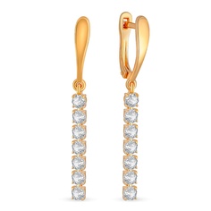 Серьги из серебра 585Gold 702010452, фианит