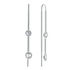 Серьги из серебра 585Gold 702009000, фианит
