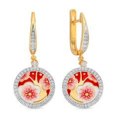 Серьги из серебра 585Gold 702009700, фианит\фианит