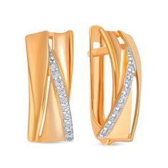 Серьги из серебра 585Gold 702011183, фианит