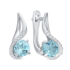 Серьги из серебра 585Gold 702009760, топаз