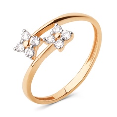 Кольцо из красного золота р. 18,5 585Gold 301012378, фианит
