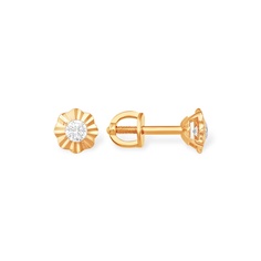 Серьги из красного золота 585Gold 302007017, фианит