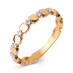 Кольцо из красного золота р. 16,5 585Gold 301012383, фианит