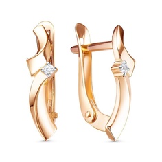 Серьги из красного золота 585Gold 302007273, фианит