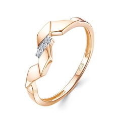 Кольцо из красного золота р. 18,5 585Gold 301012441, фианит