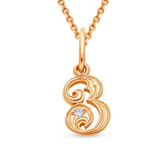 Подвеска из красного золота 585Gold 603005683, фианит