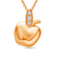 Кулон из красного золота 585Gold 303003213, фианит