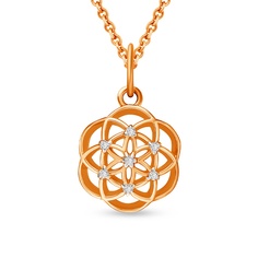 Подвеска из красного золота 585Gold 303003185, фианит