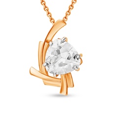 Кулон из красного золота 585Gold 303003164, фианит