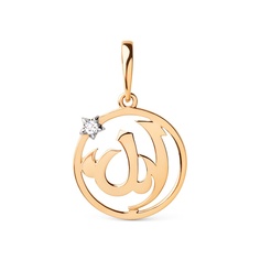 Подвеска из красного золота 585Gold 603006077, фианит