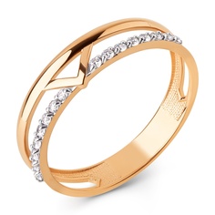 Кольцо из красного золота р. 17 585Gold 301012384, фианит