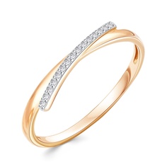 Кольцо из красного золота р. 17 585Gold 301012359, фианит