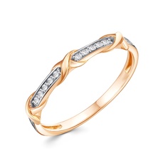 Кольцо из красного золота р. 17 585Gold 301012346, фианит