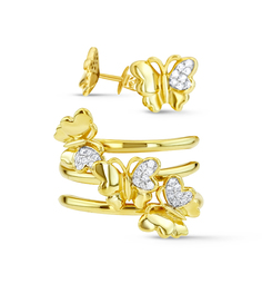 Комплект кольцо+серьги из серебра VALTERA 092505, фианит