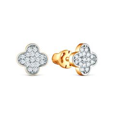 Серьги пусеты из серебра VALTERA 119383, фианит