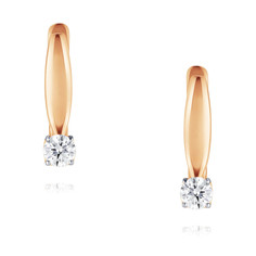 Серьги из красного золота ADAMAS 24037770/01-А50Д-41, бриллиант АДАМАС