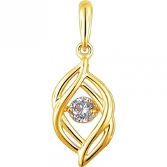 Кулон из желтого золота Эстет 01П1311851, фианит