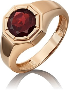 Кольцо из красного золота р. 17,5 PLATINA jewelry 01-5324-00-204-1110-46, гранат