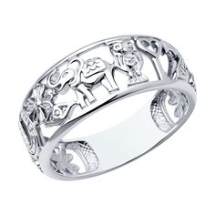 Кольцо из серебра р. 18 SOKOLOV 94014183
