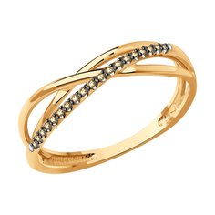 Кольцо из красного золота р. 17 Diamant 51-210-01896-2, бриллиант