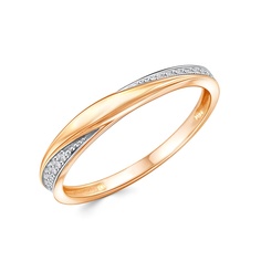 Кольцо обручальное из красного золота р. 18 585Gold 301012347, фианит