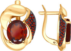Серьги из красного золота AllTime 724839_s, ситалл\фианит