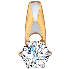 Кулон из красного золота AllTime 035113_s, фианит