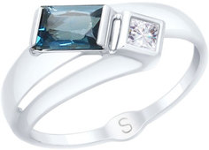 Кольцо из белого золота р. 17 AllTime 715054_s, топаз\фианит Swarovski