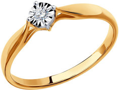 Кольцо из красного золота р. 16 AllTime 1011492_s, бриллиант