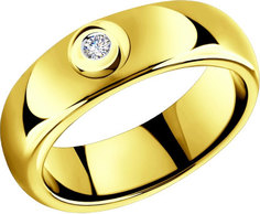 Кольцо из керамики и желтого золота р. 17 AllTime 6015084_s, бриллиант